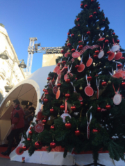 Detalle del árbol con los deseos de los participantes